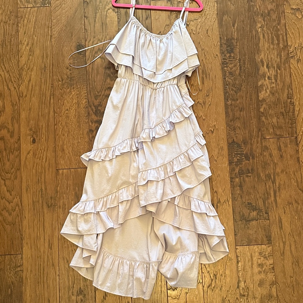 Ruffled Lilac Maxi Dress